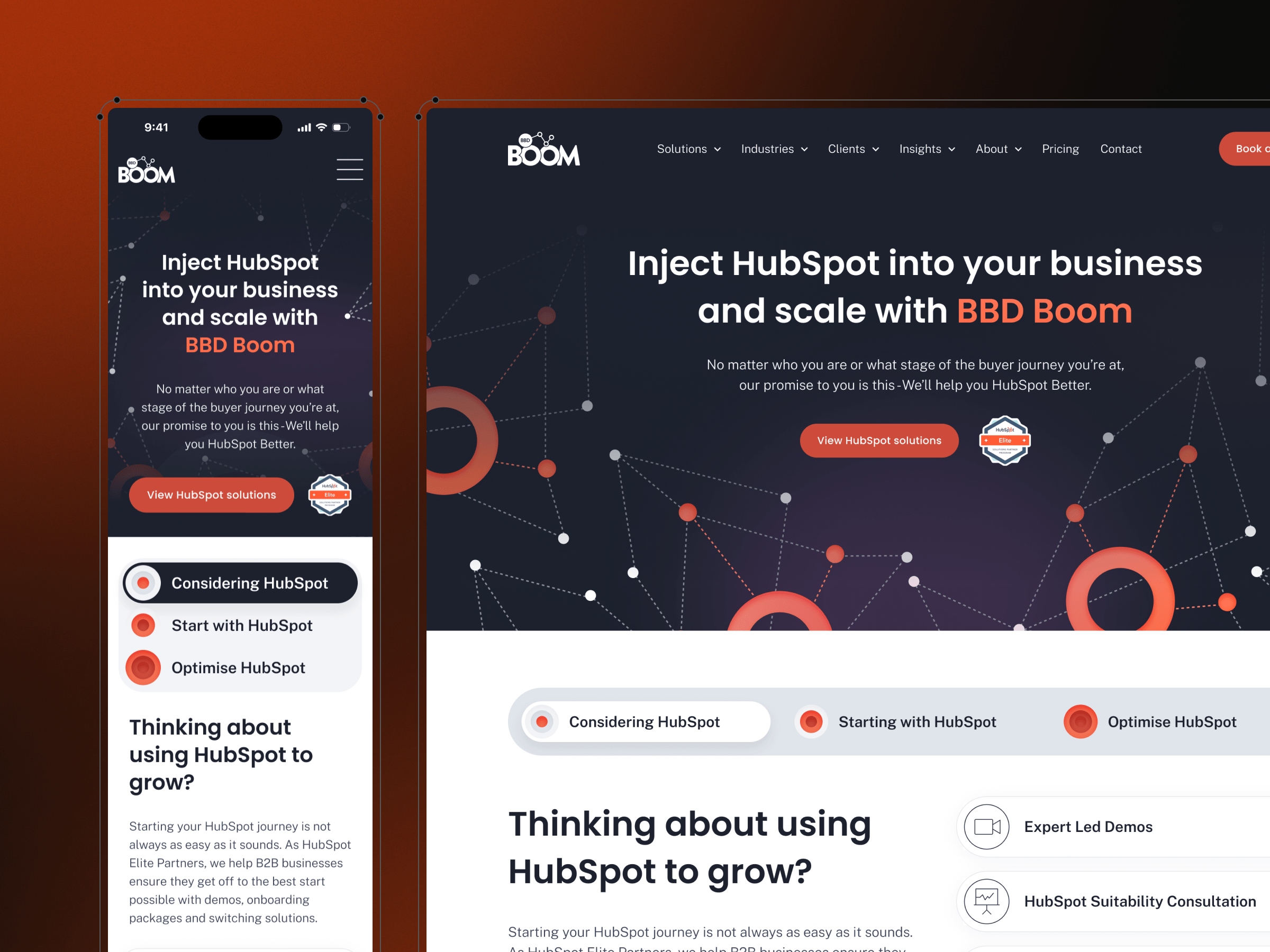 Composition of BBD Boom screens.